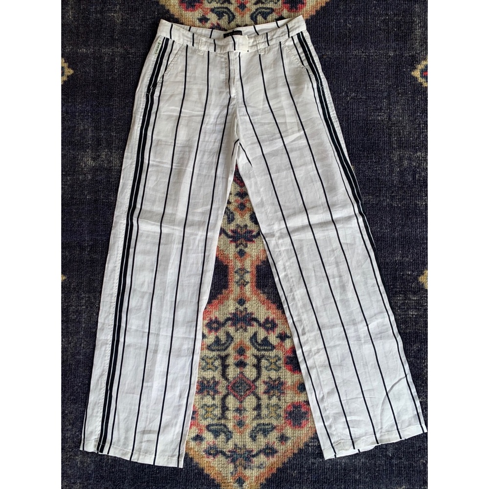 ARMANI JEANS striped linen pants